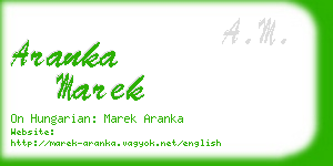 aranka marek business card